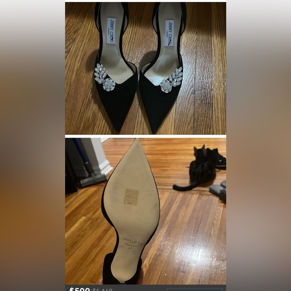 JIMMY CHOO BLACK HEELS - RARE FIND